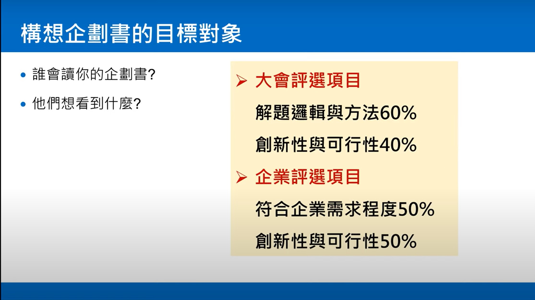 InnoConnect+ 線上講堂_如何寫好構想計畫書